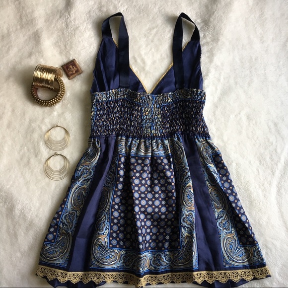 HP🌹{HALE BOB} 💯% Silk Boho Lace Trim Top - Picture 8 of 8